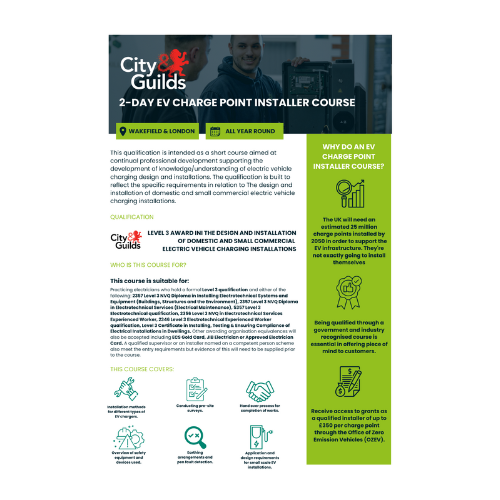 Electric Vehicle EV Charging Course Universal Skills Group